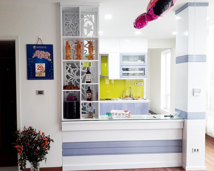 Tủ bếp và quầy bar gỗ công nghiệp MFC