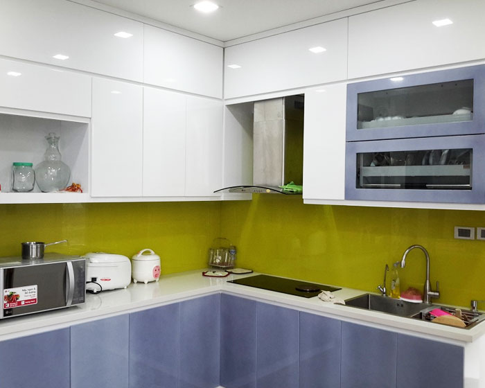 Tủ bếp gỗ công nghiệp Acrylic