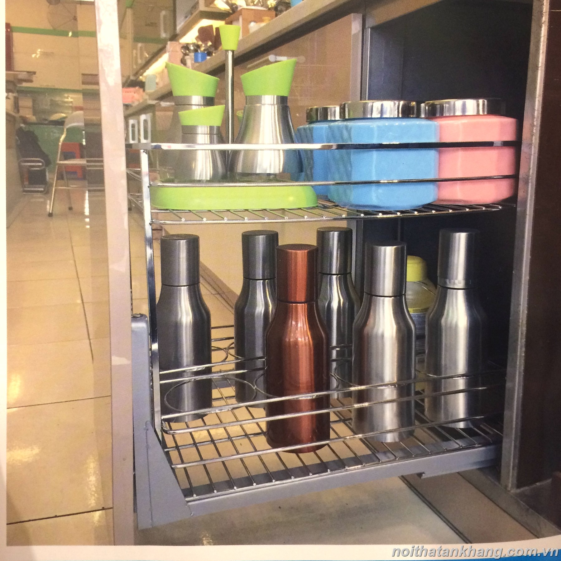 Giá đựng chai lọ, gia vị Inox 304 EUROKIT JE350