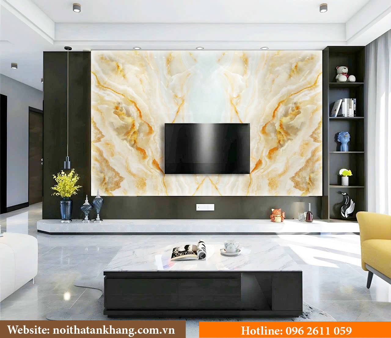 Tranh 3D tráng gương giả đá - Mẫu 1 