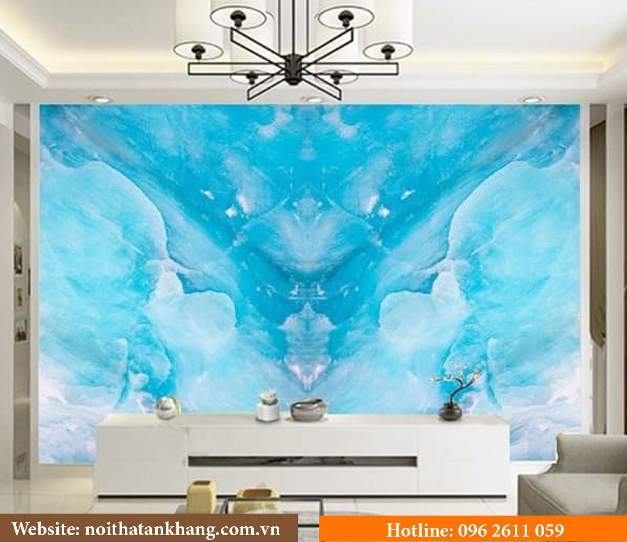 Tranh 3D tráng gương giả đá - Mẫu 15