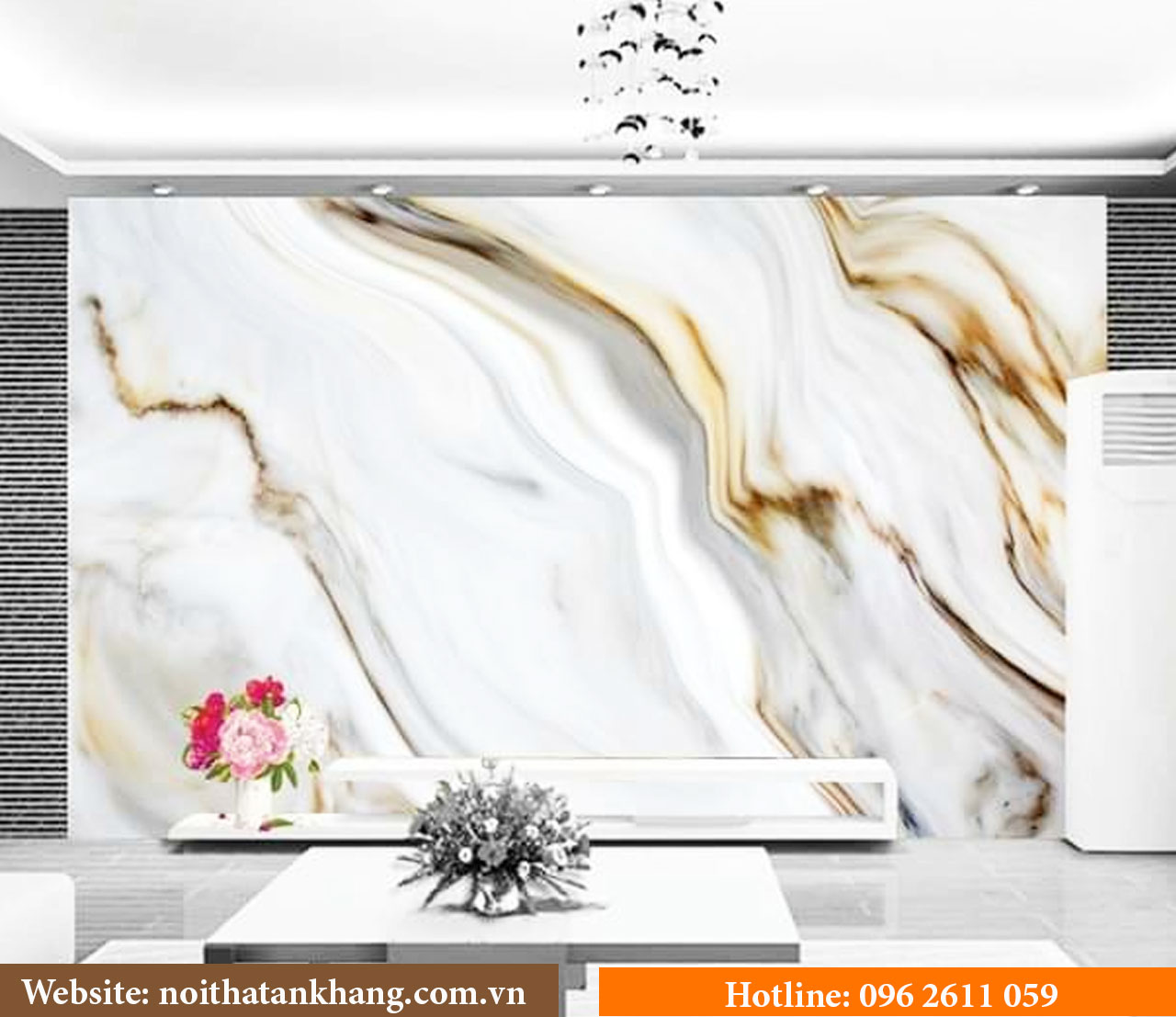 Tranh 3D tráng gương giả đá - Mẫu 21