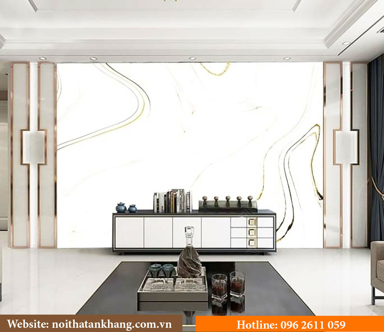 Tranh 3D tráng gương giả đá - Mẫu 7