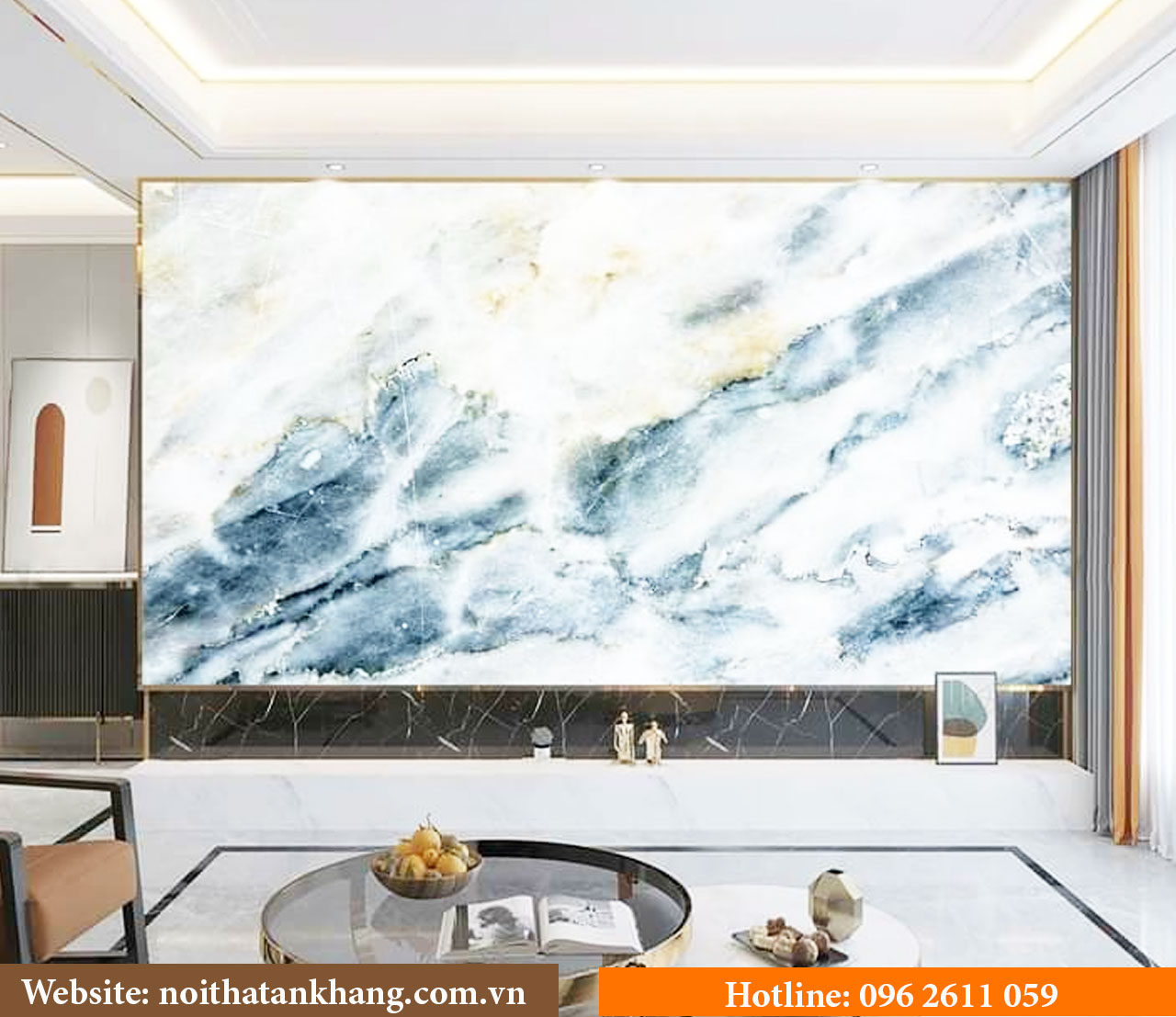 Tranh 3D tráng gương giả đá - Mẫu 8