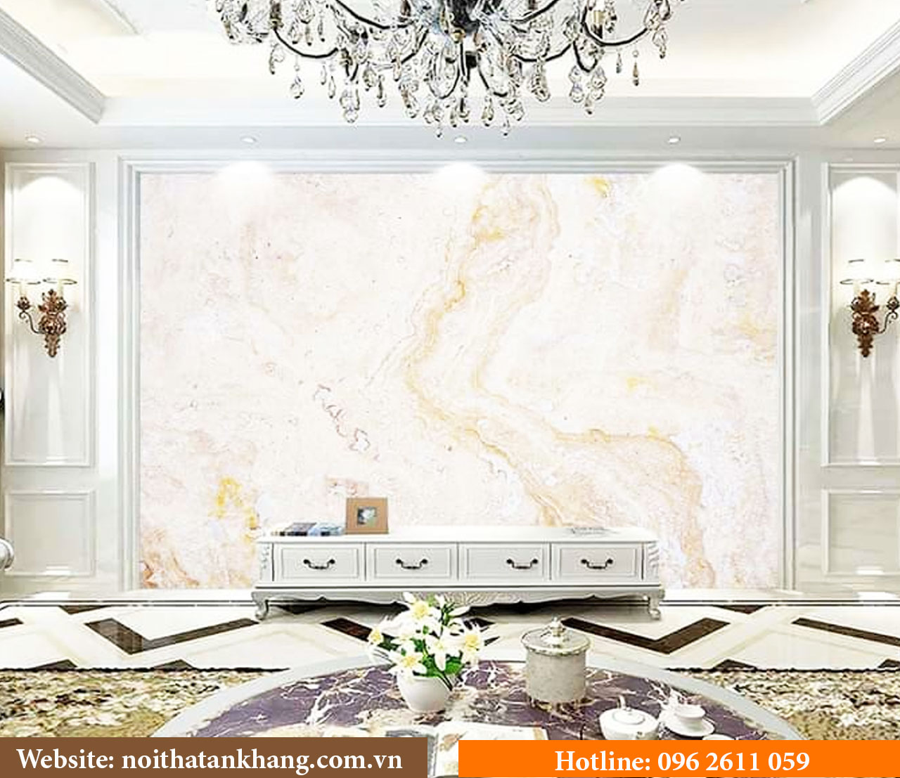 Tranh 3D tráng gương giả đá - Mẫu 9