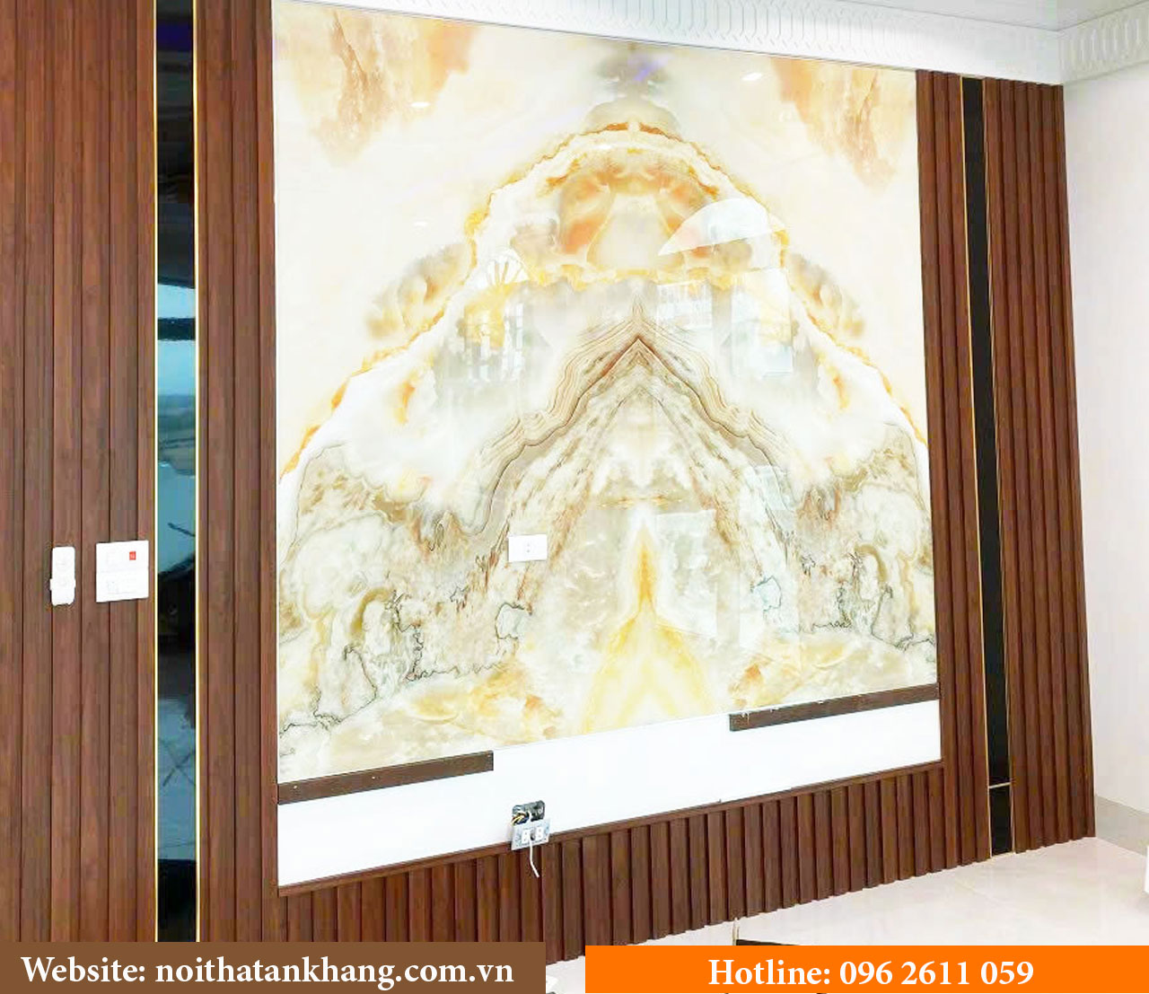 Tranh 3D tráng gương giả đá - Mẫu 2