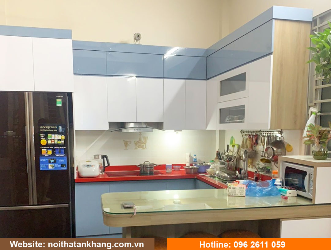 Tủ bếp gỗ công nghiệp - Mẫu 3