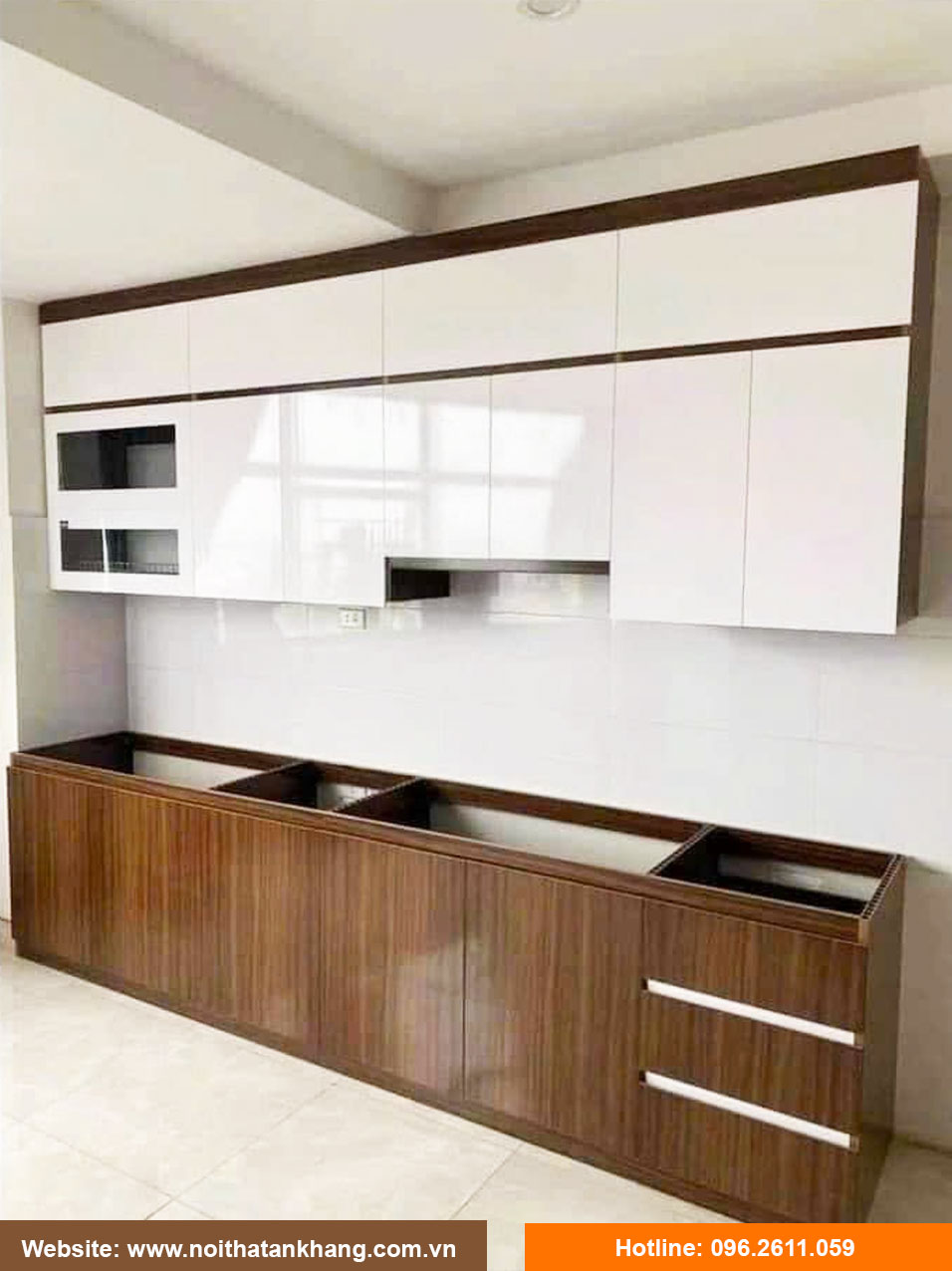 Tủ bếp gỗ công nghiệp - Mẫu 22