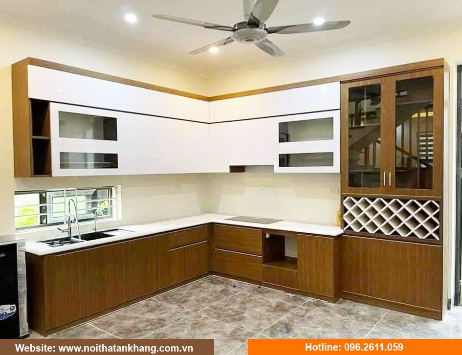 Tủ bếp gỗ công nghiệp - Mẫu 23