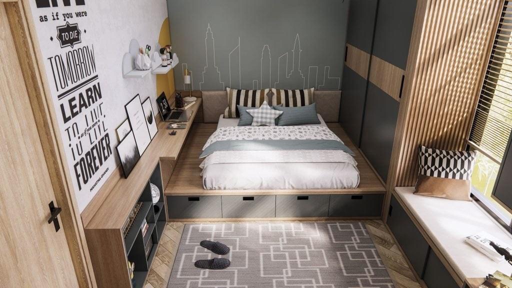 Giường ngủ liền tủ áo